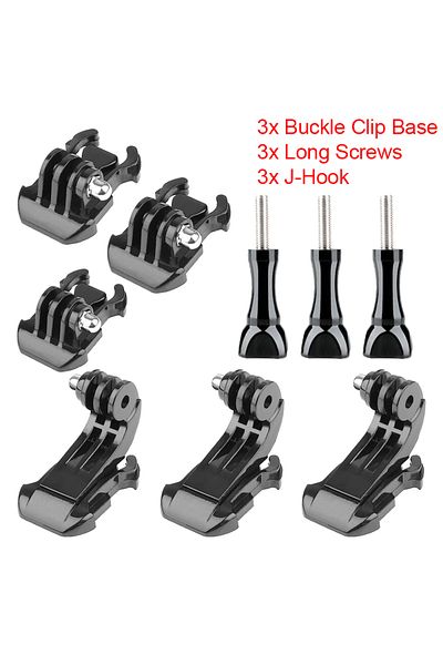 Choice A J Hook Quick Release Mount Base Screw For GoPro Hero 12 11 10 9 8 7 6 5 SJCAM Insta360 X2 X3 DJI .