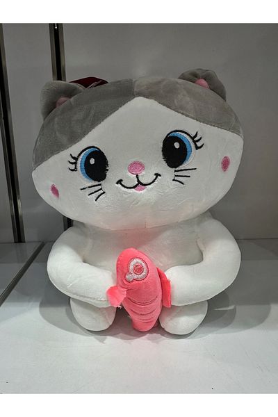 SELAY TOYS Soft Plush Cat Toy Fish Holding Cat