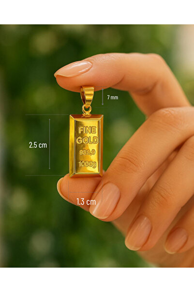 kuyumcu nurettin 3.20 gr (GRAM) Külçe Kolye Ucu 14 Ayar Altın