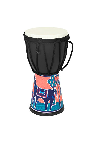 Choice1 طبلة أفريقية ZF-09 مقاس 4 بوصات مصنوعة يدويًا طبلة دجيمبي ملونة للأطف...