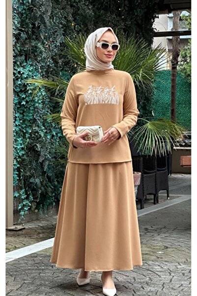 Nihle Kadın tesettür etekli takım