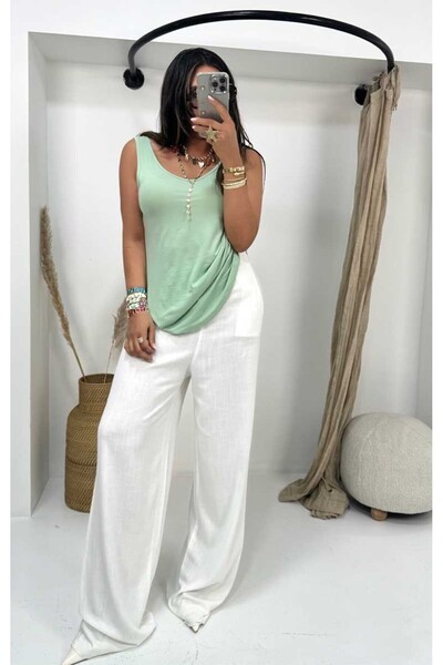 Sohotique By P Lycra Modal Fabric Round Neck Undershirt Nile Green