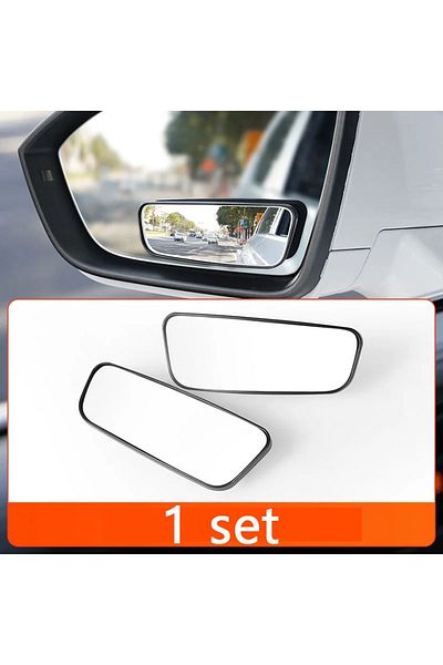 Choice 1 set 2Pcs 360 Degree Adjustable Blind Spot Mirror Car Auxiliary Rearview Convex Mirror Round Frame