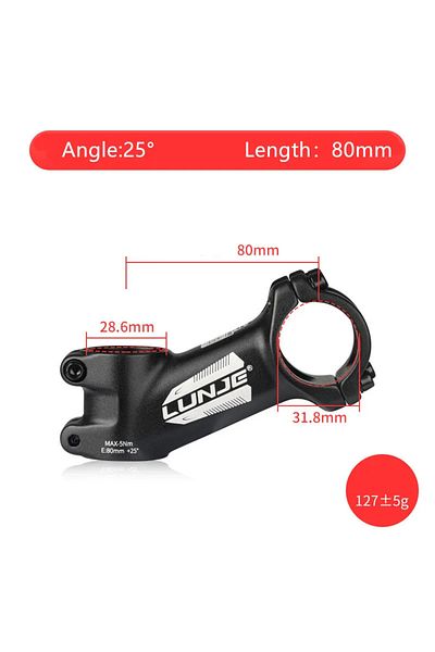 Choice 25Degree-80mm Ultralight Bike Stem 17 Degree Aluminium Alloy MTB Road Bicycle Stem 31.8mm 60/70/80/9