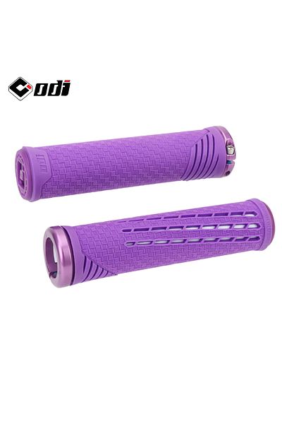 Choice CF-2 Purple-Purple ODI CF Silicone Bicycle Grips Carbon Fiber Reinforced Handle Plugs MTB Anti-slip