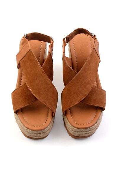 Bambi Taba Leather Women's Sandals K05628120402