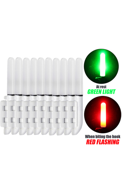 Choice 10 قطع من قضبان الصيد الإلكترونية المقاومة للماء، عصا مضيئة مزودة ببطا...