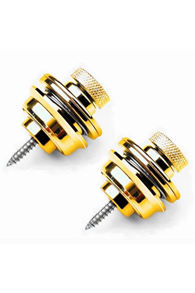 Choice3 Golden 2pcs 1 Pc Guitar Strap Lk Heavy Duty Metal Button Security Str...