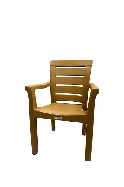 rexa Cadillac Slope Plastic Chair – Dark Beige Wood-Look