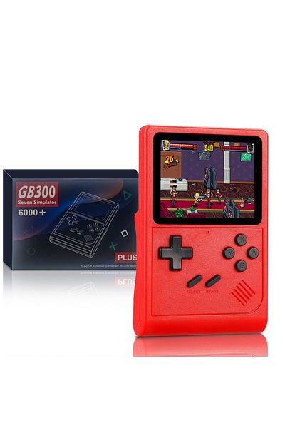 Choice Red GB300 Portable Handheld Game Player 3.0 inch Screen TV Video Game Console AV Output Retro Game C