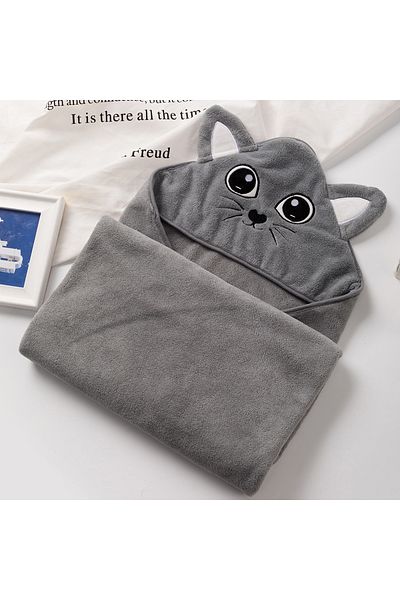 REEFI Baby Towel with Hood (0-2 Years) Rustic Grey