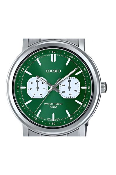 Casio Green Dial Stainless Steel Men's Watch
