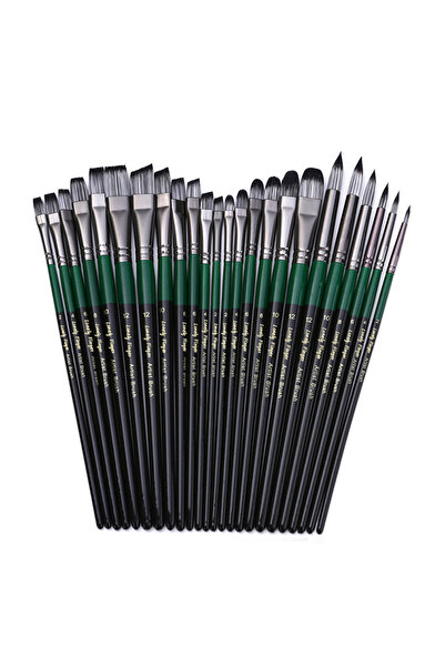 Choice3 24pcs Green All 5/6/24pcs Artist Paint Brushes Set Artist Paintbrushe...