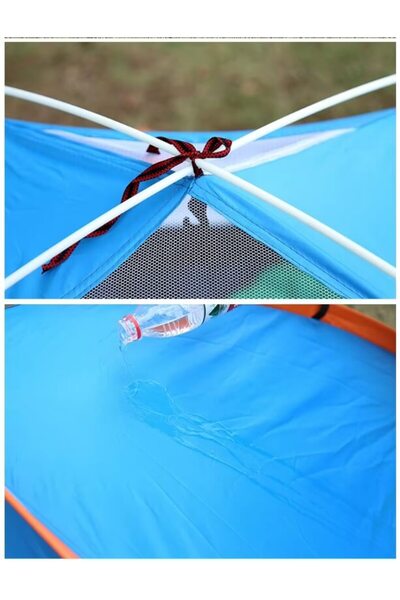 ACTION ONE Pop-Up Tent, 3 Persons, 200x200x130cm, Blue