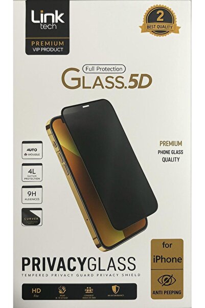 Linktech iPhone 13 Premium 5D Hayalet Kırılmaz Ekran Koruyucu Cam