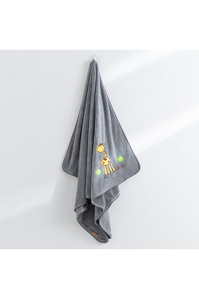 REEFI Large baby towel, rustic grey