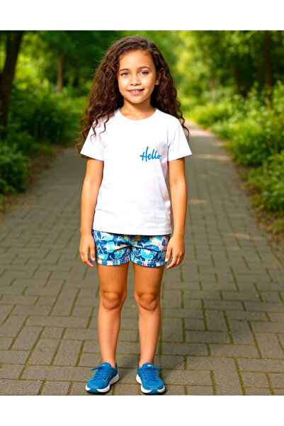 Windy Island Детска велосипедна яка от памук, унисекс, с принт „Hello“