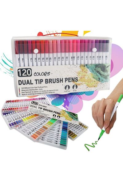 Choice W-120 12-120 Colors Dual Art Marker Sketching Manga Markers Drawing Set Double head Watercolor Paint