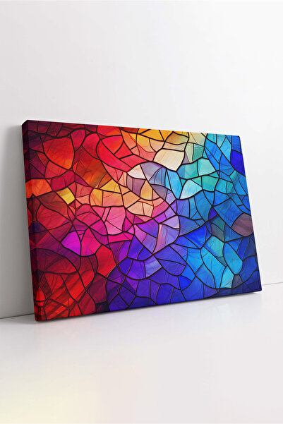 KOSS Dijital Tablou decorativ abstract colorat pe pânză, pictură abstractă co...