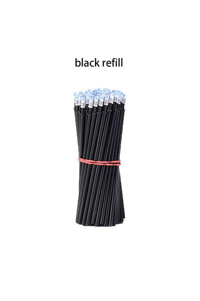 Choice 100pcs Black Refill 30/50/100Pcs/Lot 0.5mm Gel Pen Erasable Pen Refill Rod Set Blue Black Ink Shool