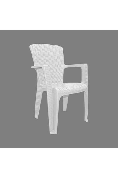 rexa Rattan-Style Plastic Chair – Durable Indoor/Outdoor Seating (44x57x90 cm