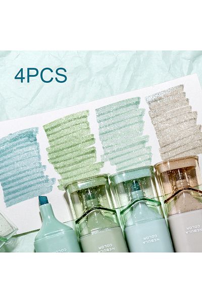 Choice A Glitter Highlighters, Flexible Line Width and Smudge-Proof Water-Based Ink for Sparkling Note-Tak.