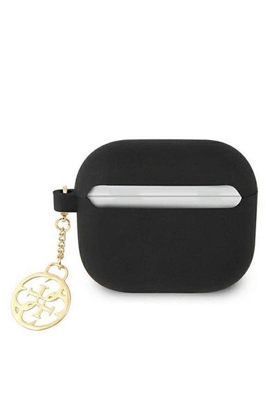 Guess Guess 4G Charms Silicone Protective Case for AirPods 3, Black