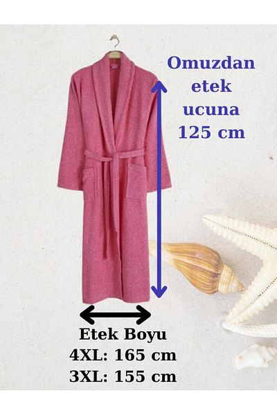 Lio20 Unisex Plus Size Şalyaka Model Halat de baie-Sauna-Băutură Spa-Baia turcească-Bumbac-3XL 4XL-Gri