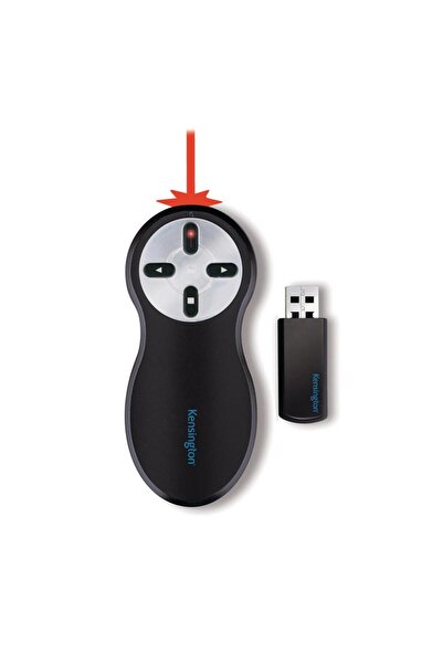 KENSINGTON Presenter Wireless KENSINGTON 33374EU, laser rosu, USB (Negru)