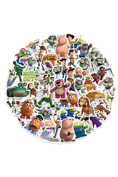 Disney 50PCS 50pcs Disney Cute Anime Toy Story Cartoon Stickers For Laptop Phone Scrapbook Luggage Car Deco