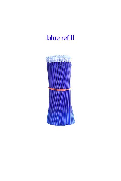 Choice 100pcs Blue Refill 30/50/100Pcs/Lot 0.5mm Gel Pen Erasable Pen Refill Rod Set Blue Black Ink Shool