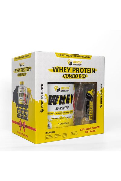 Body Builder Premium Whey Protein New Gen, Crispy Strawberry, 4 LB Box