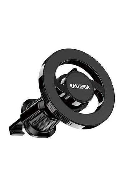 KAKUSİGA Suport auto magnetic Kakusiga KSC-1164, clemă de ventilație, inel magnetic 360°, negru