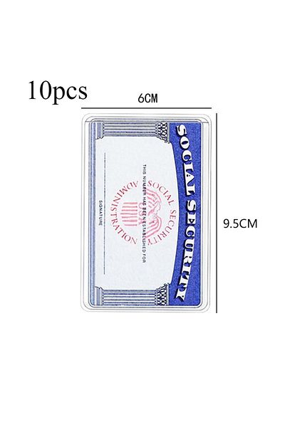Choice 10pcs Vertical 10 pcs of PVC card protective cover, suitable for social security, medical insurance,