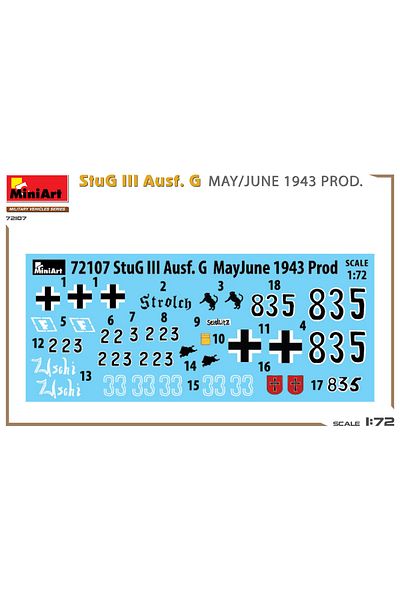 MiniArt 1:72 Stug Iii Ausf. G Sewing/Stamp 1943 Production