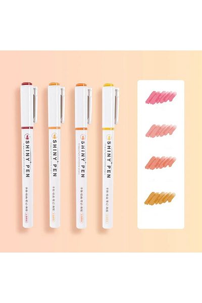 Choice Highlighter Set B 4 Colors Highlighter Pens Shining Highlighter Markers Kawaii Stationery Supplies B