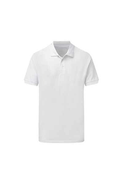 OEM Polo t-shirt for kids, short-sleeve, cotton, white, size 10 years