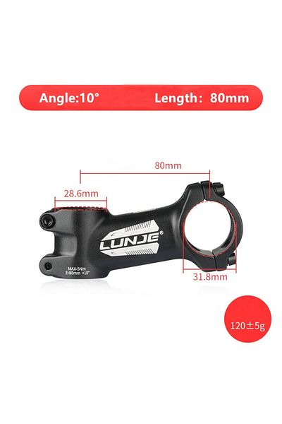 Choice 10Degree-80mm Ultralight Bike Stem 17 Degree Aluminium Alloy MTB Road Bicycle Stem 31.8mm 60/70/80/9