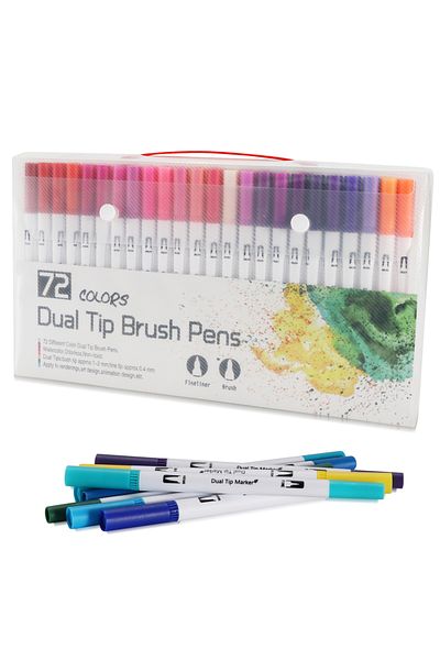 Choice W-72 colors 12/48/72/132 Colors Watercolor Art Markers Brush Pen Dual Tip Fineliner Drawing for Call