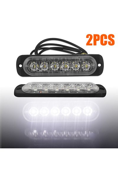 Choice 2Pcs 12V-24V Fog Work Od Off-Road Car External Lights White 6 SMD LED Indicator Light Tail Rear L...