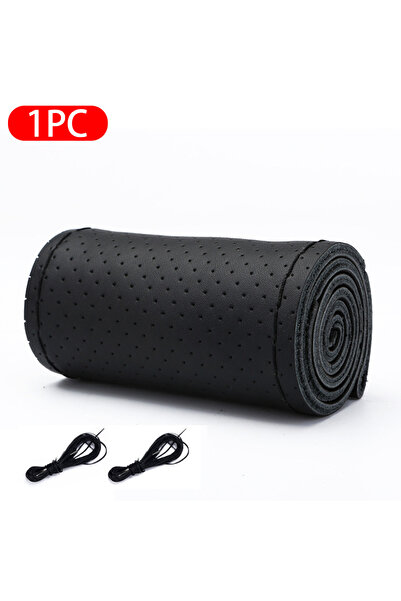 Choice غطاء عجلة قيادة من الجلد الطبيعي بنسبة 100% من SEAMETAL باللون الأسود،...