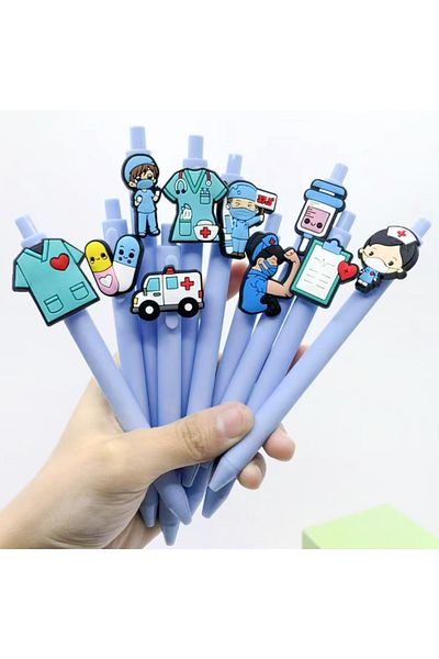 Choice Ballpoint pen random 10PCS medical patch pen, solid color medical series gender-neutral pen, creativ
