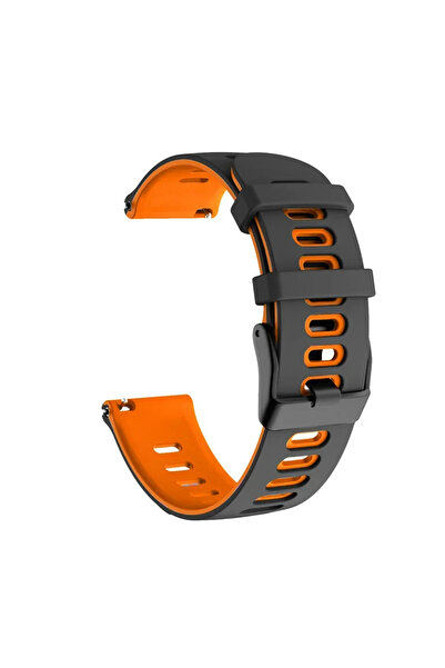 Choice 20mm Black Orange Sports Watch Strap for Zeblaze Ares 3/Beyond 3/GTR 3 Pro/Vibe 7 Pro /Stratos 2 3 B