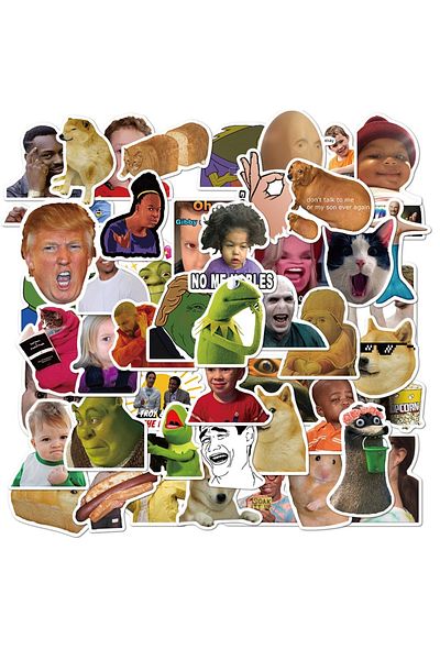 Choice 50PCS 50PCS Funny Meme Graffiti Stickers Flakes For Cars Motorcycles Furniture Luggage Skateboards L