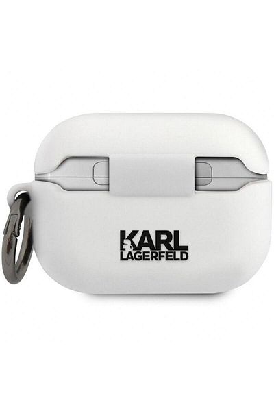 Karl Lagerfeld Husa de protectie Karl Lagerfeld Rue St Guillaume pentru Apple AirPods Pro, Alb