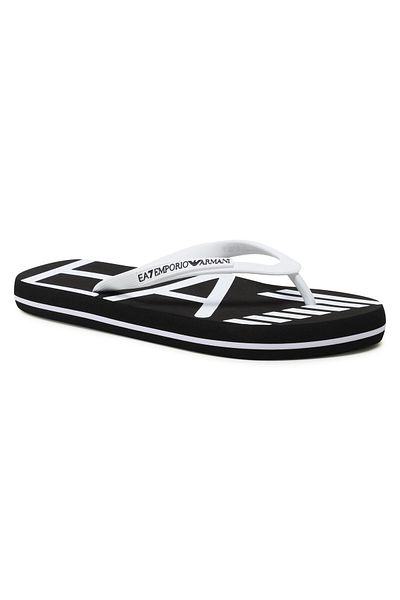 EA7 Emporio Armani Men's Flip-flops white EA7 EMPORIO ARMANI-XCQ004 XK196 A120 BLACK+WHITE