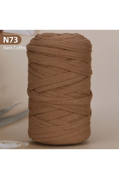 Choice N73-Dark Coffee 1Pcs Polyester T-Shirt Yarn For DIY Crafting Crochet And Knitting - Bags, Cushions,