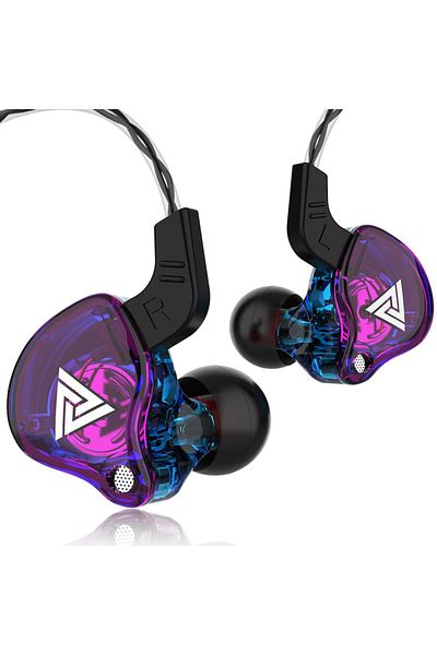 Choice PURPLE Original QKZ AK6 In Ear Earphone 6 Dynamic Driver Unit Headphone With Mic Stereo Sports HIFI