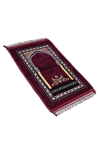 smart home Luxury prayer rug lined with soft microfiber fabric with a silky feel, 120 x 70 cm