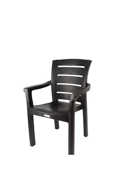 rexa Cadillac Slope Plastic Chair – Dark Beige Wood-Look